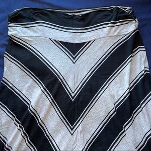 Grey and Black Maxi Skirt